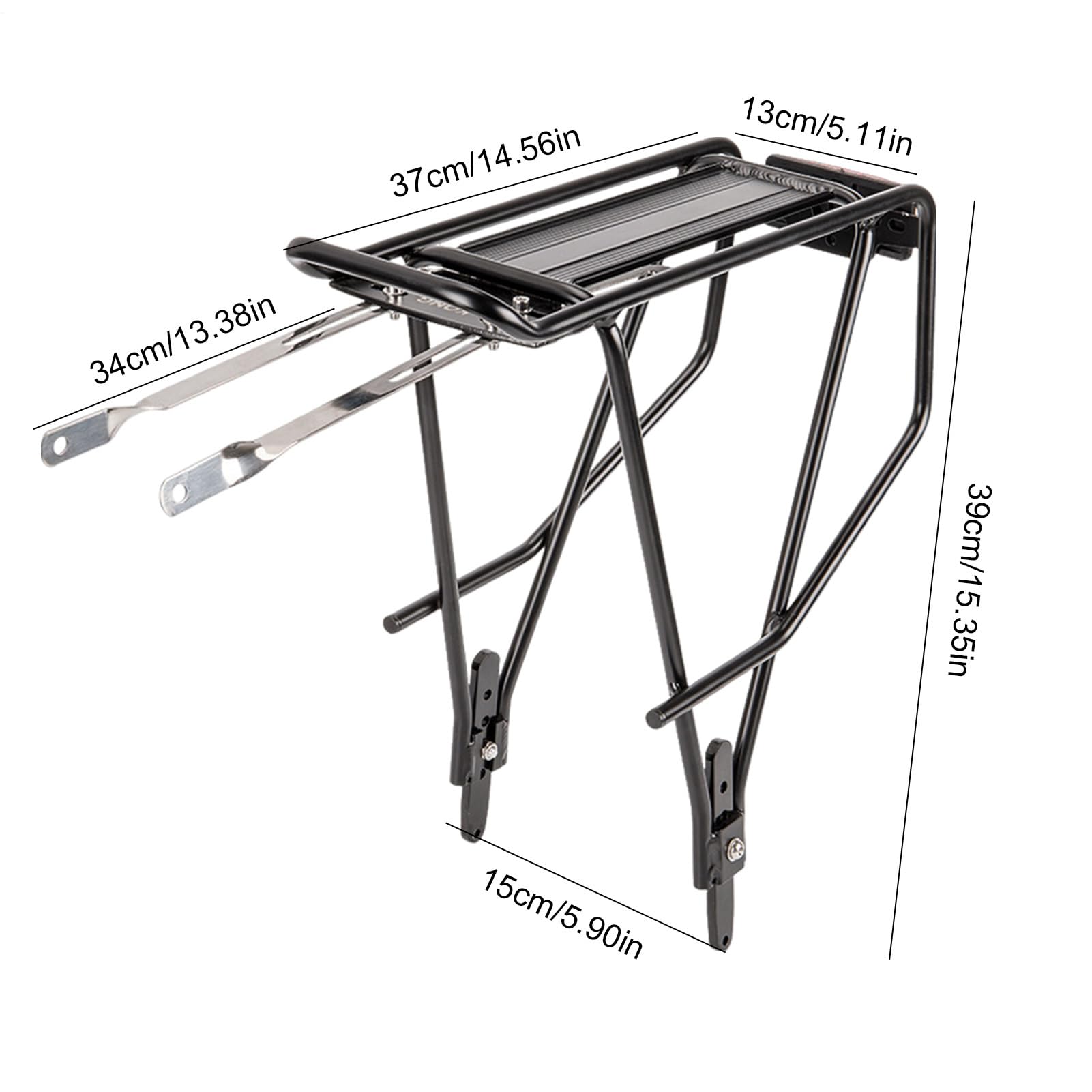 Fahrrad-Rückenträger,Fahrrad-Hinterradträger,Fahrrad-Hinterradträger Aus Aluminiumlegierung - Fahrrad-Gepäckträger, Fahrradzubehör Für Gepäck, Fracht, Kleidung
