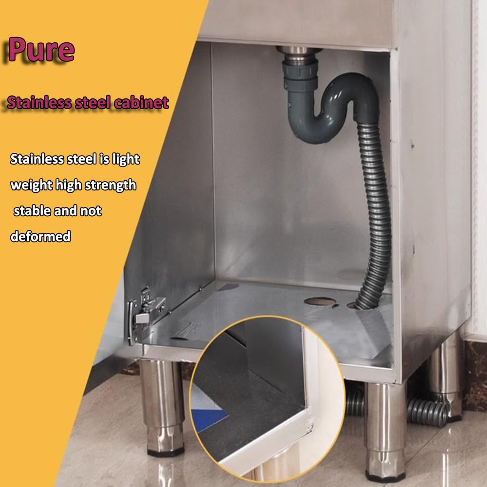 Kit De Fregadero Independiente Para Cocina Exterior Con Mueble, Fregadero Comercial De Acero Inoxidable De Un Seno Con Patas Ajustables Para Exteriores, Fregaderos De Lavandería Para Garajes