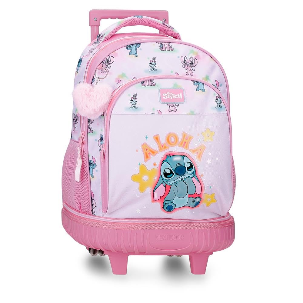 Joumma Disney Stitch You & Me Mochila Compact 2 Ruedas Malva 32x45x21 cm Poliéster