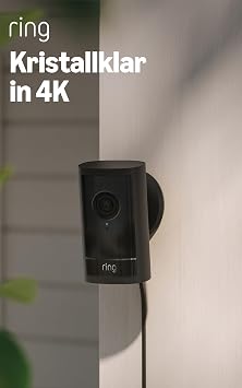 Ring Außenkamera Pro mit Netzstecker (Outdoor Camera Pro, neueste Generation) | Sicherheitskamera | Retinal 4K, 10x-Zoom | Privatsphäre-Einstellungen | 30 Tage Gratiszeitraum für Ring-Abonnement