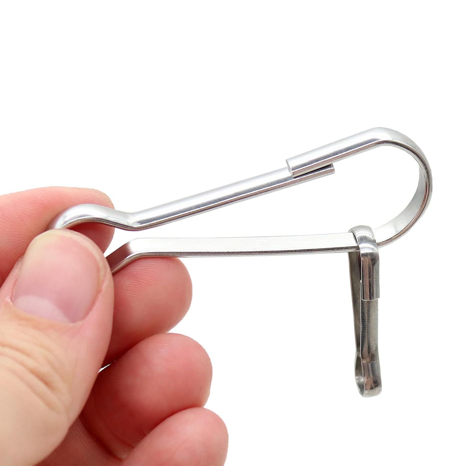 304 Stainless Steel Spring Hooks,ULIFESTAR Lanyard Snap Clip Hooks,Small Spring Clips for ID Card,Key Chain,Purse,DIY,Curtains,100 Pcs(60mm/2.36")