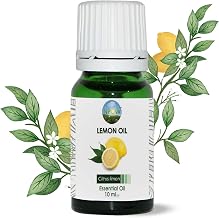 100% Pure Natural Lemon Essential Oil for Aromatherapy, Diffusers, Premium Therapeutic Grade for Relaxation, Yoga, Skin Care, Citrus Lemon Oil - 10ml
