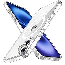 tigratigro Cover Magnetica per iPhone 17, Compatibile con Mag-Safe Ricarica Wireless, Anti Ingiallimento, Telefono Custodia Antiurto, Retro Antigraffio Trasparente