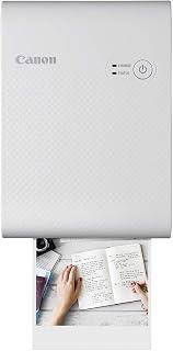 Canon SELPHY QX10 Portable Square Photo Printer for iPhone or Android, White
