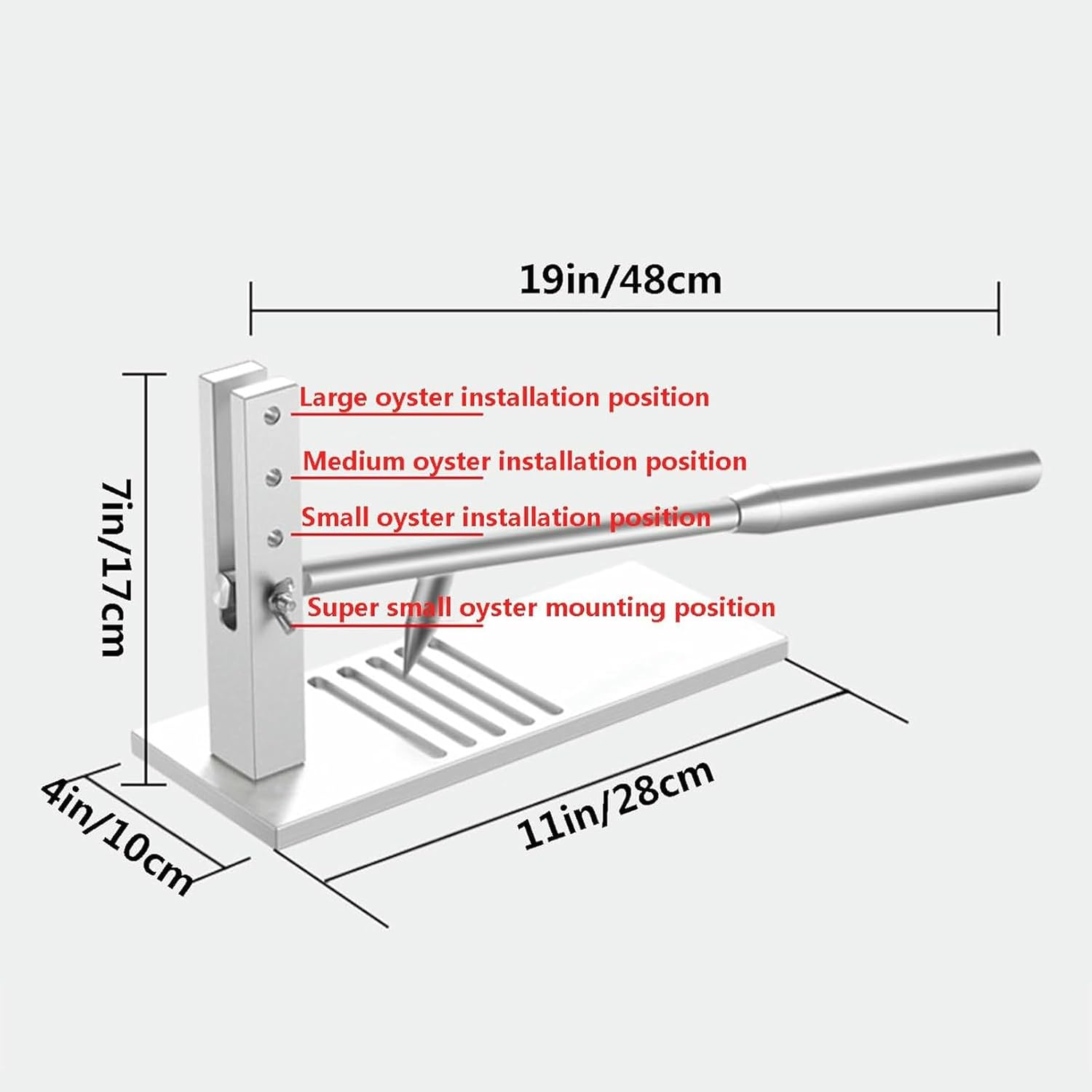 Stainless Steel Oyster Opener Machine, All Metal Oyster Shuckers Tool Set, Adjustable Oyster Clam Opener Machine, for Home Seafood Restaurant