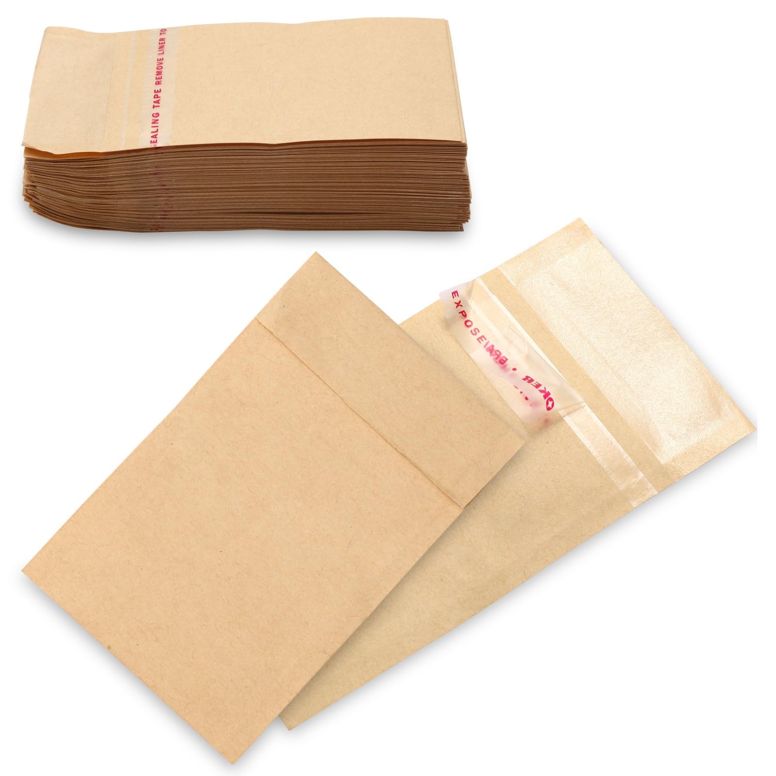 Enveloppes Autocollantes en Papier Kraft Lyaor - 100 PCS 6x10cm