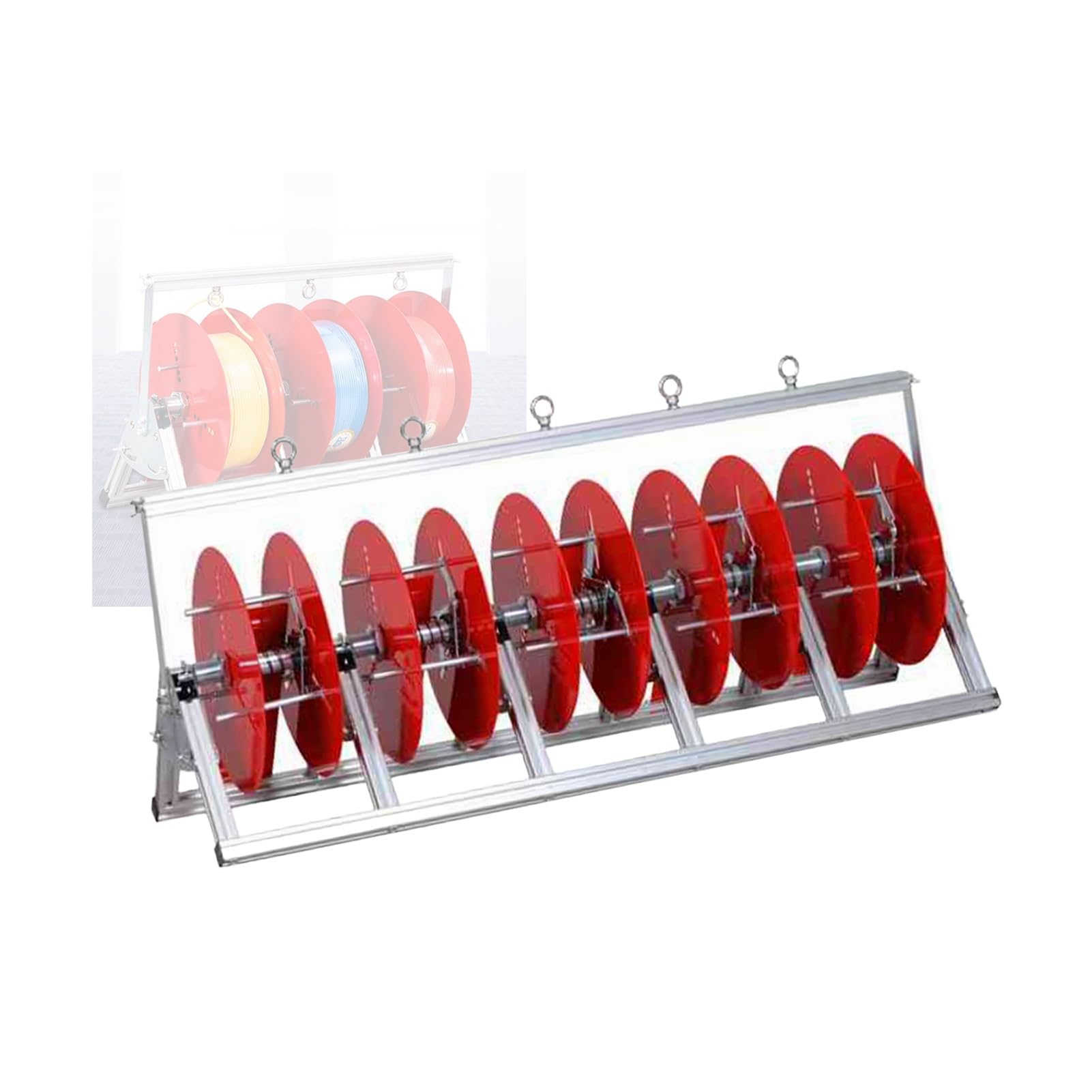 WDSOPK Wire Spool Rack,Cable Spool Dispenser,Cable Caddy and Wire Dispenser Organizer with 3/4/5 Rods,for Electrical Industrial (5 Rods Wire)