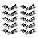 Sibba Multi-layered 5D Lashes False Eyelashes 10 Pairs Dramatic 20 mm Faux Mink Fake Lashes Pack Wispy Long Thick High Crossed Volume Fluffy Eyelash Extension Strip Eye Makeup - Image 8