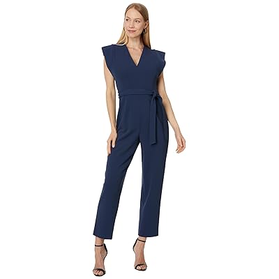 Calvin Klein V Neck Jumpsuit with Extended Sleeve Detail Women