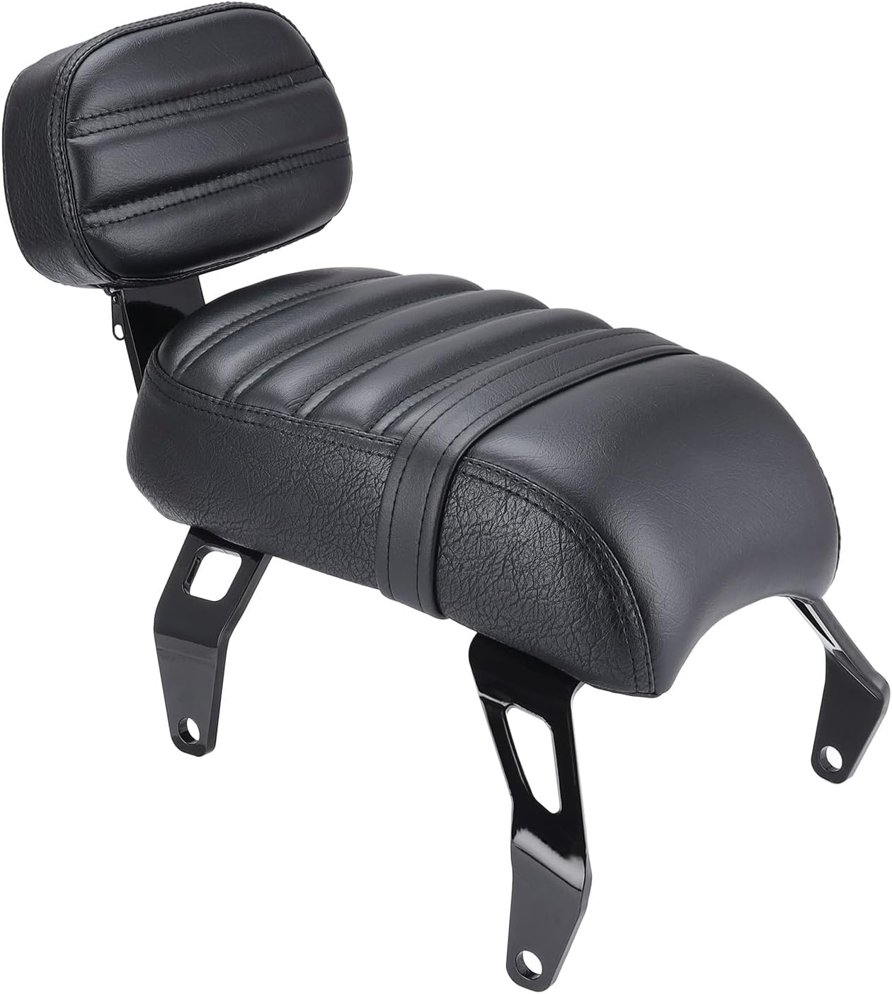 Passenger Seat with Backrest for Indian Scout Bobber 2018-2024 Quick Detach Design Detachable Pillion Seat Waterproof PU Leather Motorcycle Rear Seat Replacement for Part 2882853-VBA (Black)