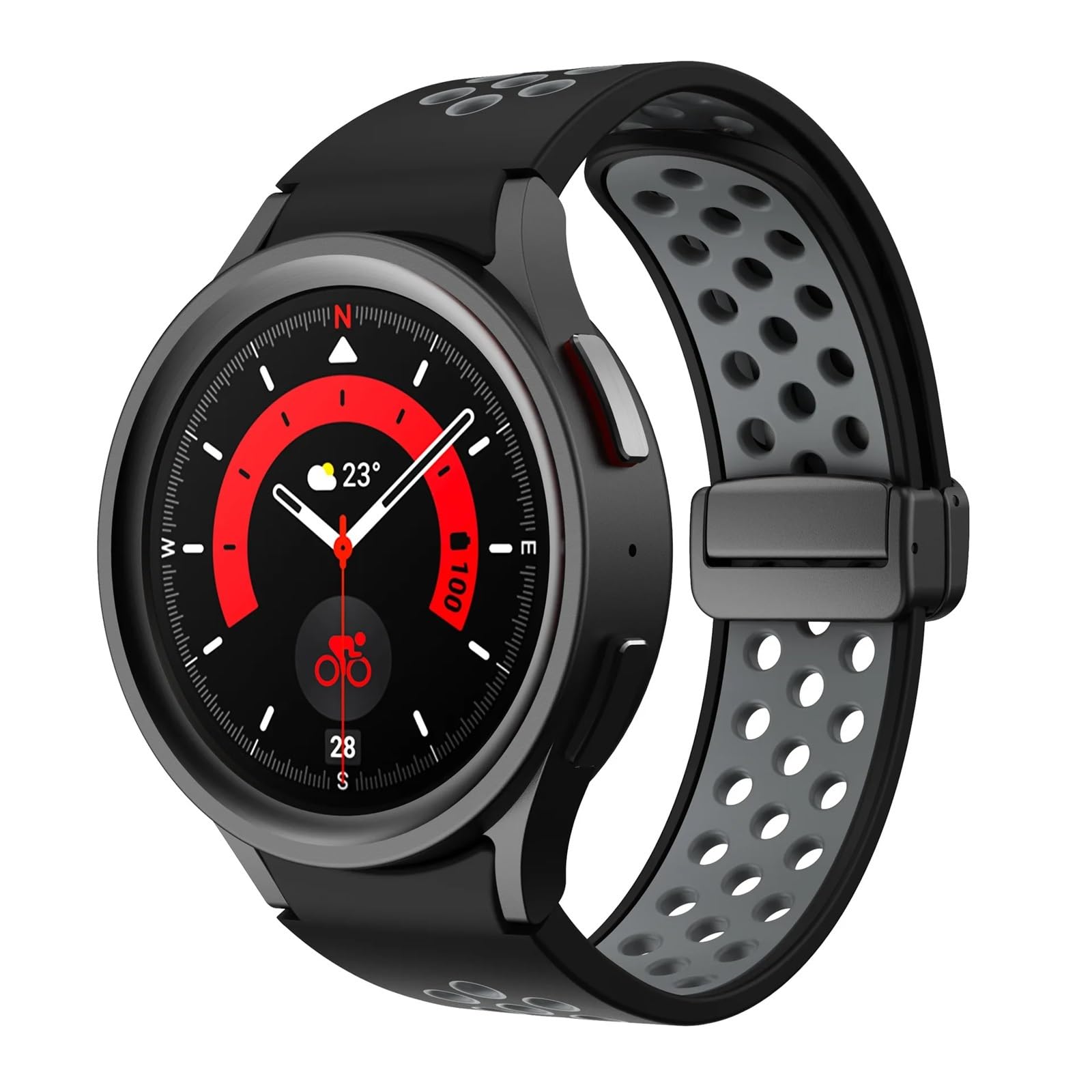 Bracelet silicone pour Samsung Galaxy 6 réglable sans trou avec fermoir aimanté - 8