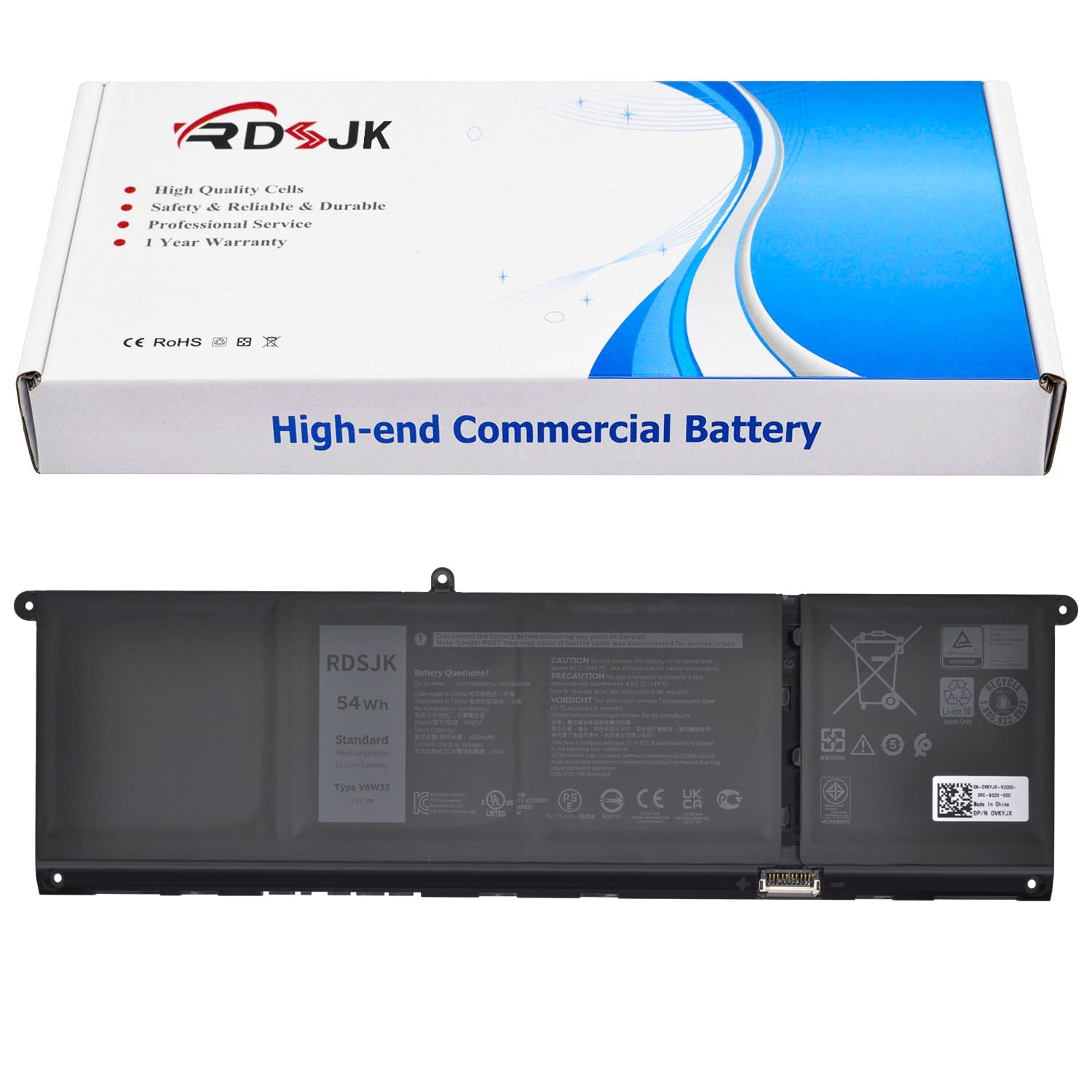 Amazon.com: V6W33 Laptop Battery for Dell Inspiron 3510 3511 3515