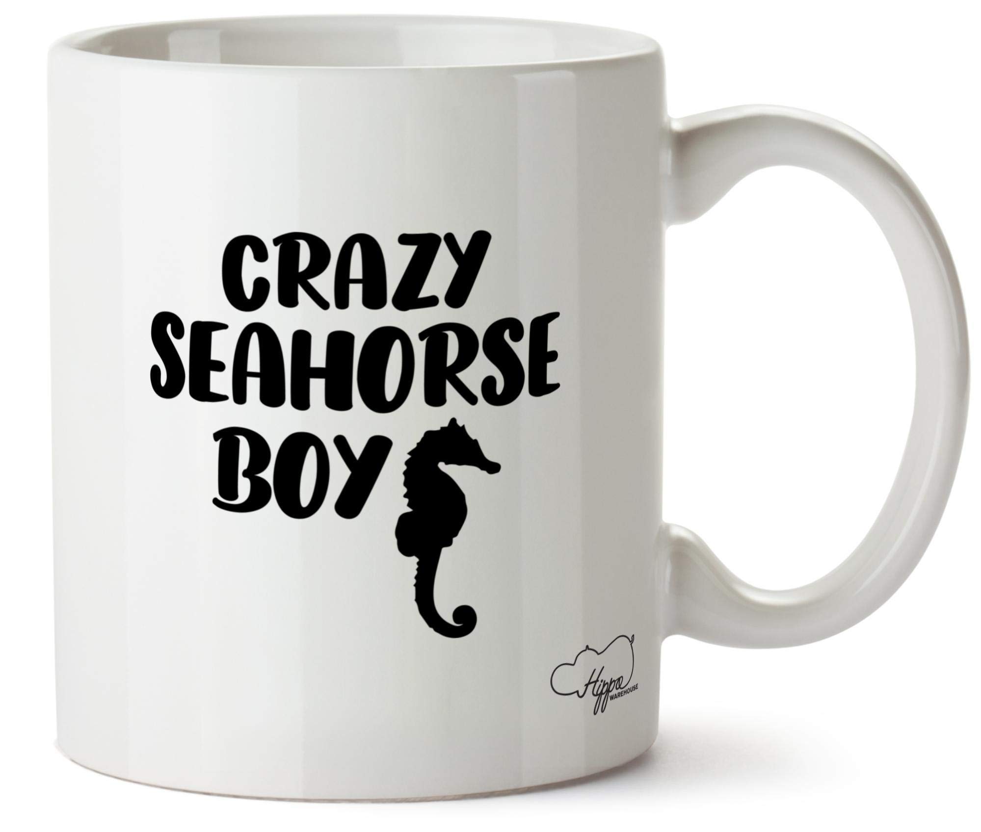 Hippowarehouse Crazy Seahorse boy Printed Mug Cup Ceramic 10oz