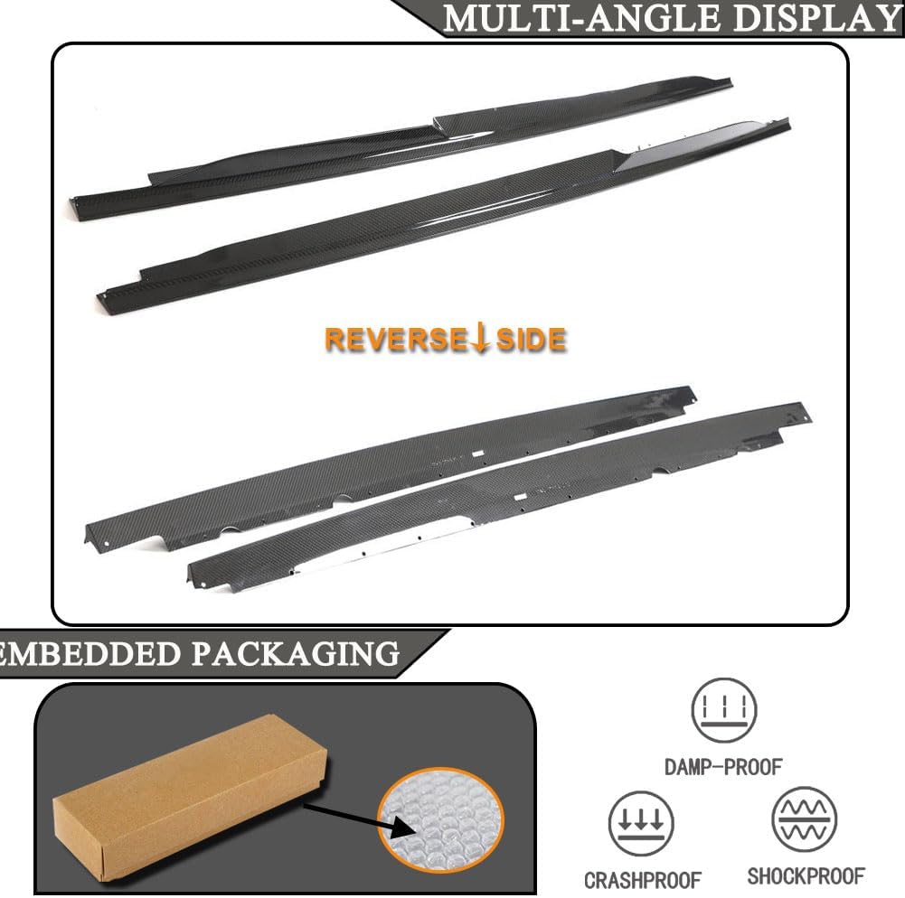 Dry Carbon Fiber Side Skirts fits for Audi R8 GT V10 Coupe Spyder Convertible 2020-2024 Under Door Rocker Panels Valance Extension Lip Factory Outlet