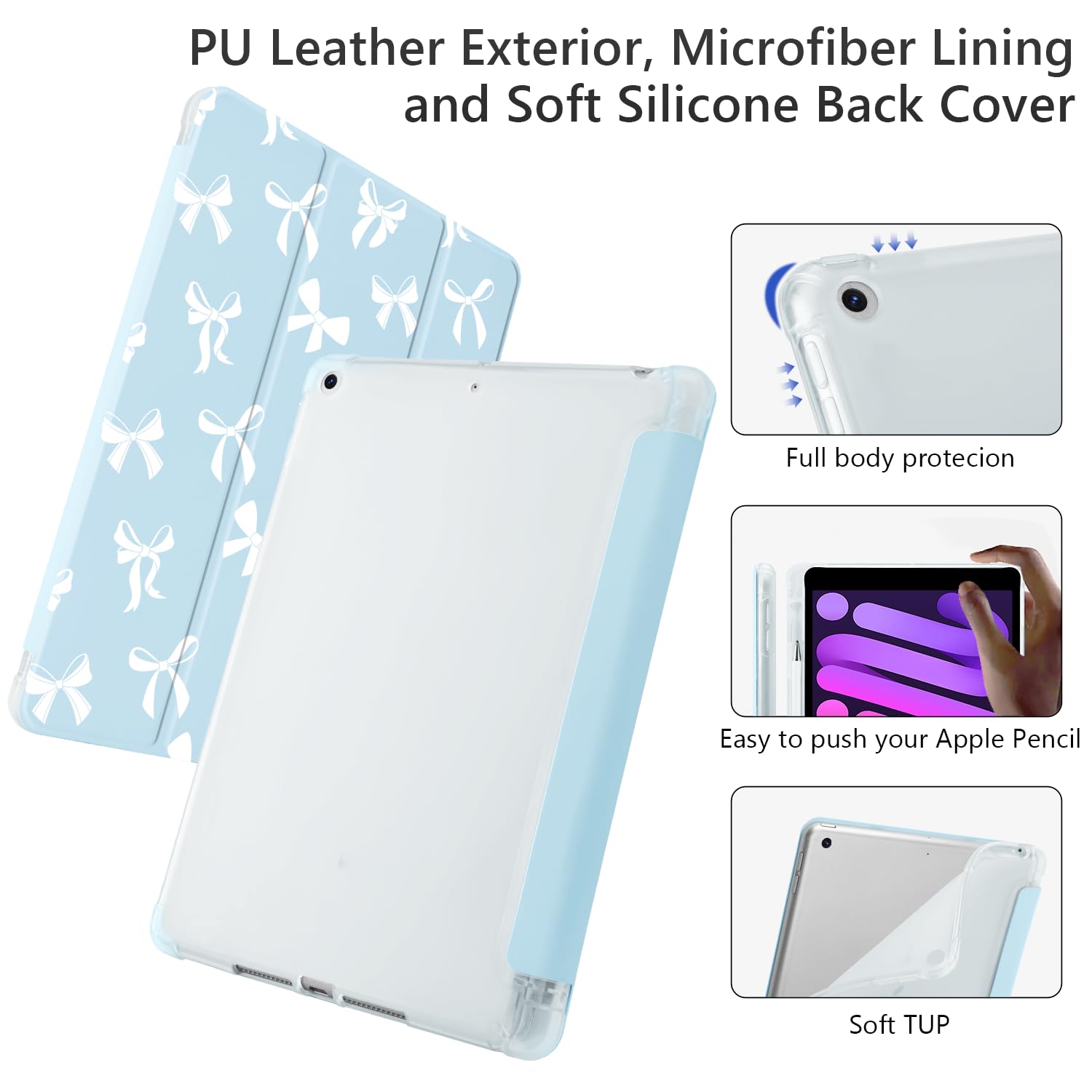 Amazon.com: Cute Kawaii Bow for iPad Air 13 Inch Case M3 2025/M2