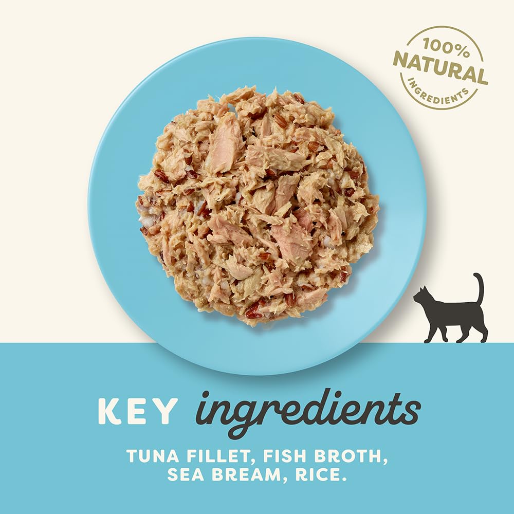 Applaws Natural Premium Wet Cat Food for Adult Cats, Tuna Fillet with Sea Bream Pack of 4 x 70g Pouches 1
