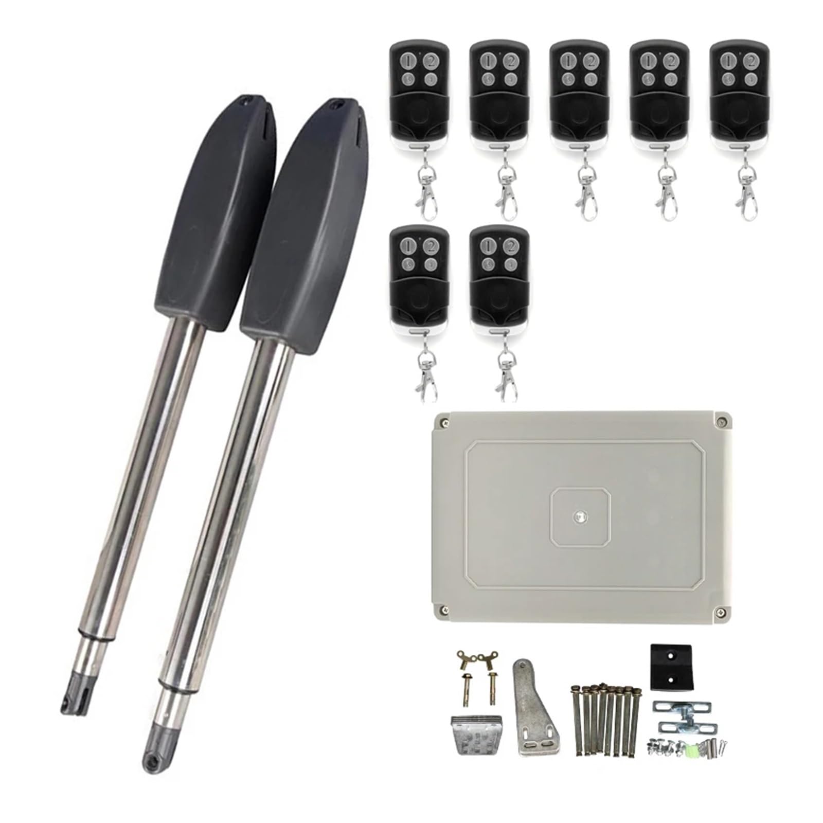 Electric Gate Opener Kit, 400KG Automatic Electric Swing Gate Opener Kit Pull Arm Drive Door Operator Motor Actuator Multi Remote Control Optional(7 Remote)