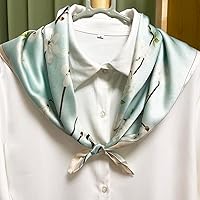 Vista 166 de FONYVE - Pañuelo de satén sedoso de tamaño mediano para mujer, cuadrado, 27.5 x 27.5 pulgadas