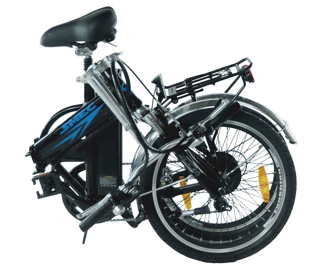 Un paio (2 pezzi) bici elettriche 20 pollici (50,8 cm) SWEMO in alluminio, pieghevoli, Pedelec SW100 e SW200 modello 2016, Sw100 & Sw200, nero, 51 cm