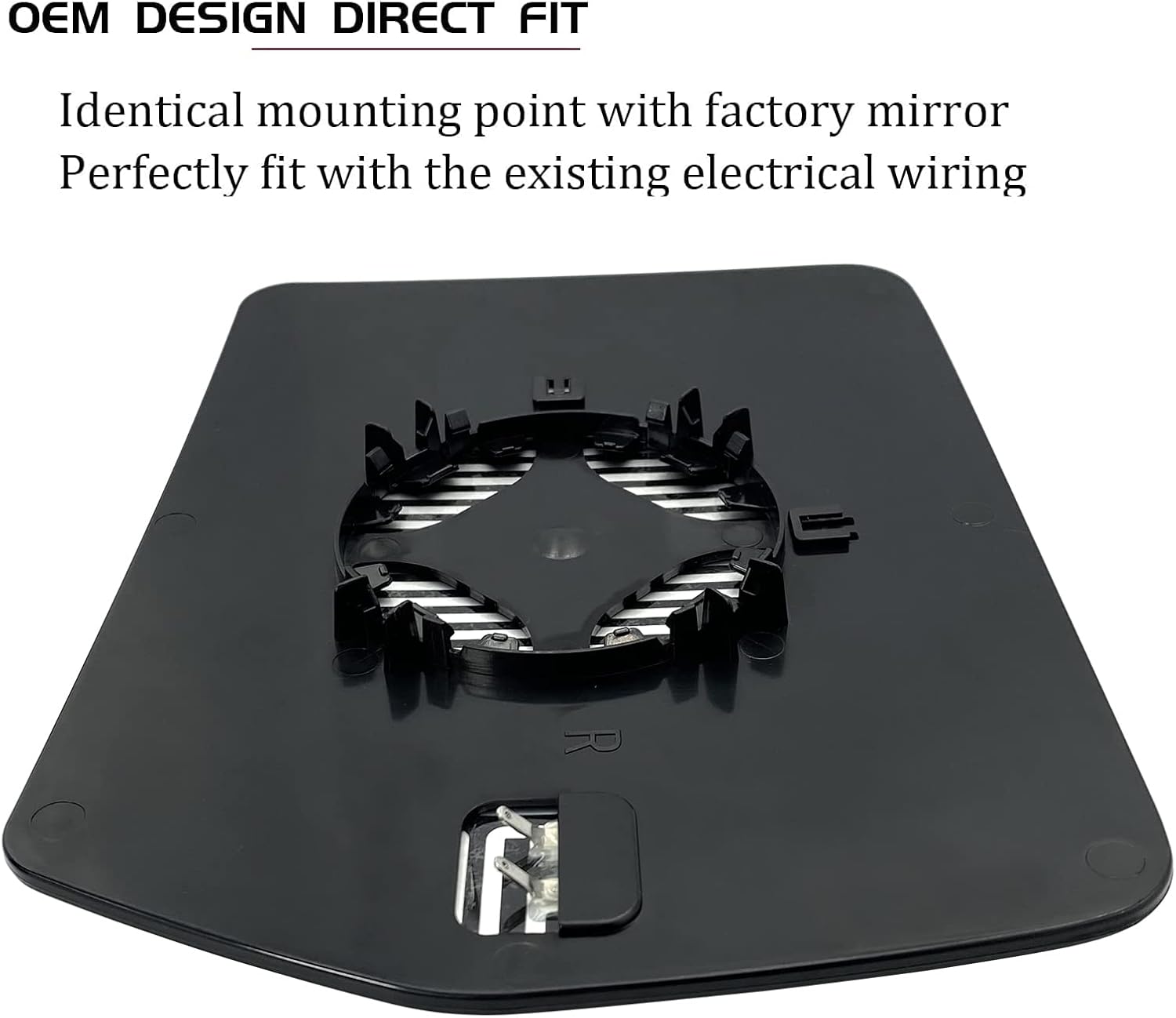 New Passenger Right Side Heated Mirror Replacement for 2004-2014 Ford F150 Mirrors - Side View Heated Convex Mirror Glass with Rear Holder 4L3Z-17K707-DA