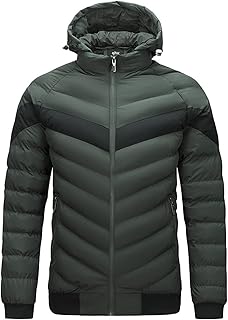 Men's Winter Jacket Cotton Jacket Casual Comfortable Men's Jacket Large Sizes Zip Up Outdoor Jacket Lined Warm Quilted Jacket Winter Coat Windproof Softshell Jacket Winter Jacket with Hood Winter