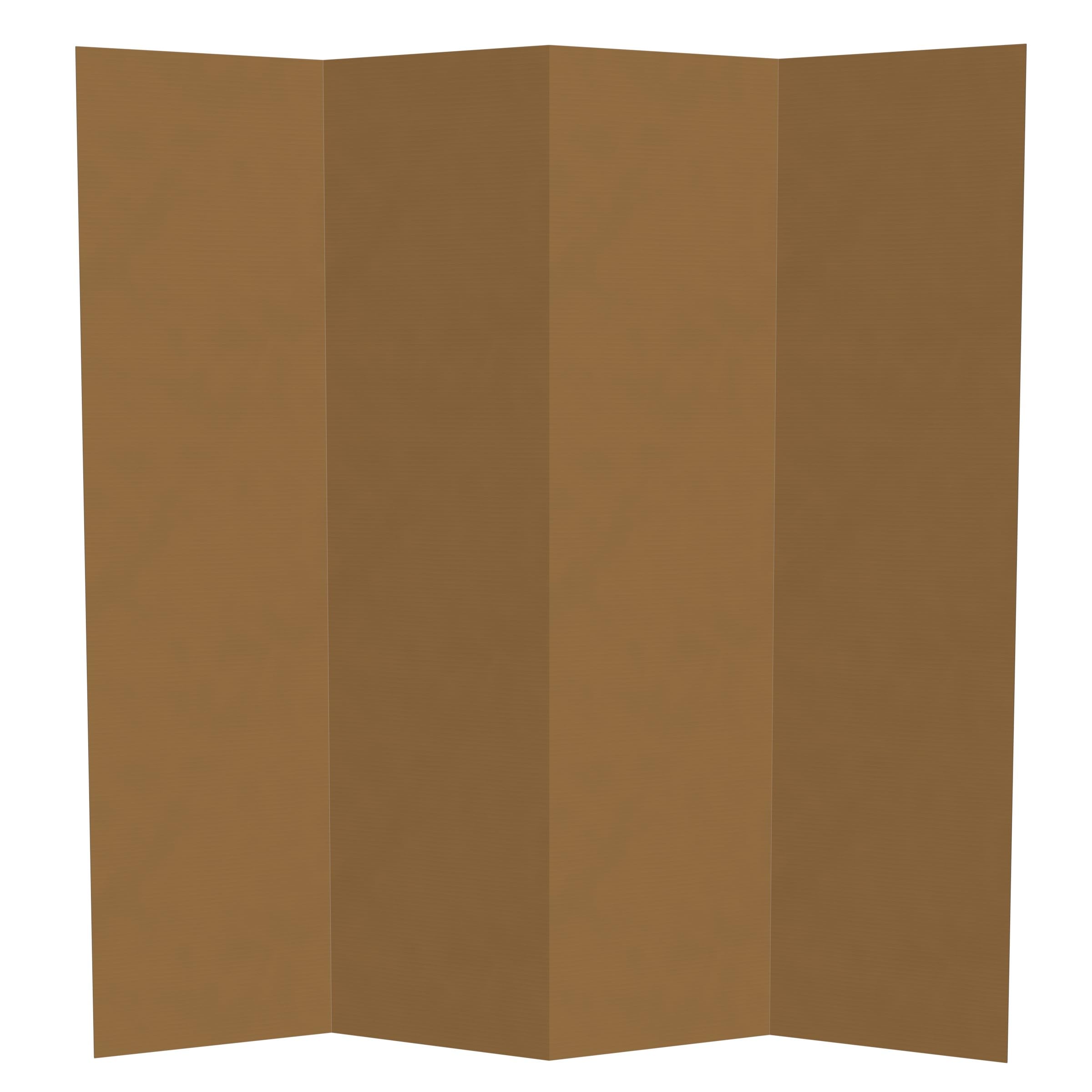 6 ft. Tall Brown Temporary Cardboard Folding Screen - 4 Panel