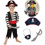 SP Funworld Children\'s Pirate Boy Costume with Sword,Eyepatch,Hat