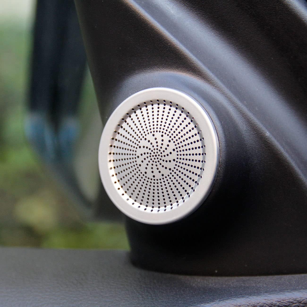 crosselec Inner Front Door Small Speaker Cover Trim for Dodge Durango 2011-2022 (Silver)