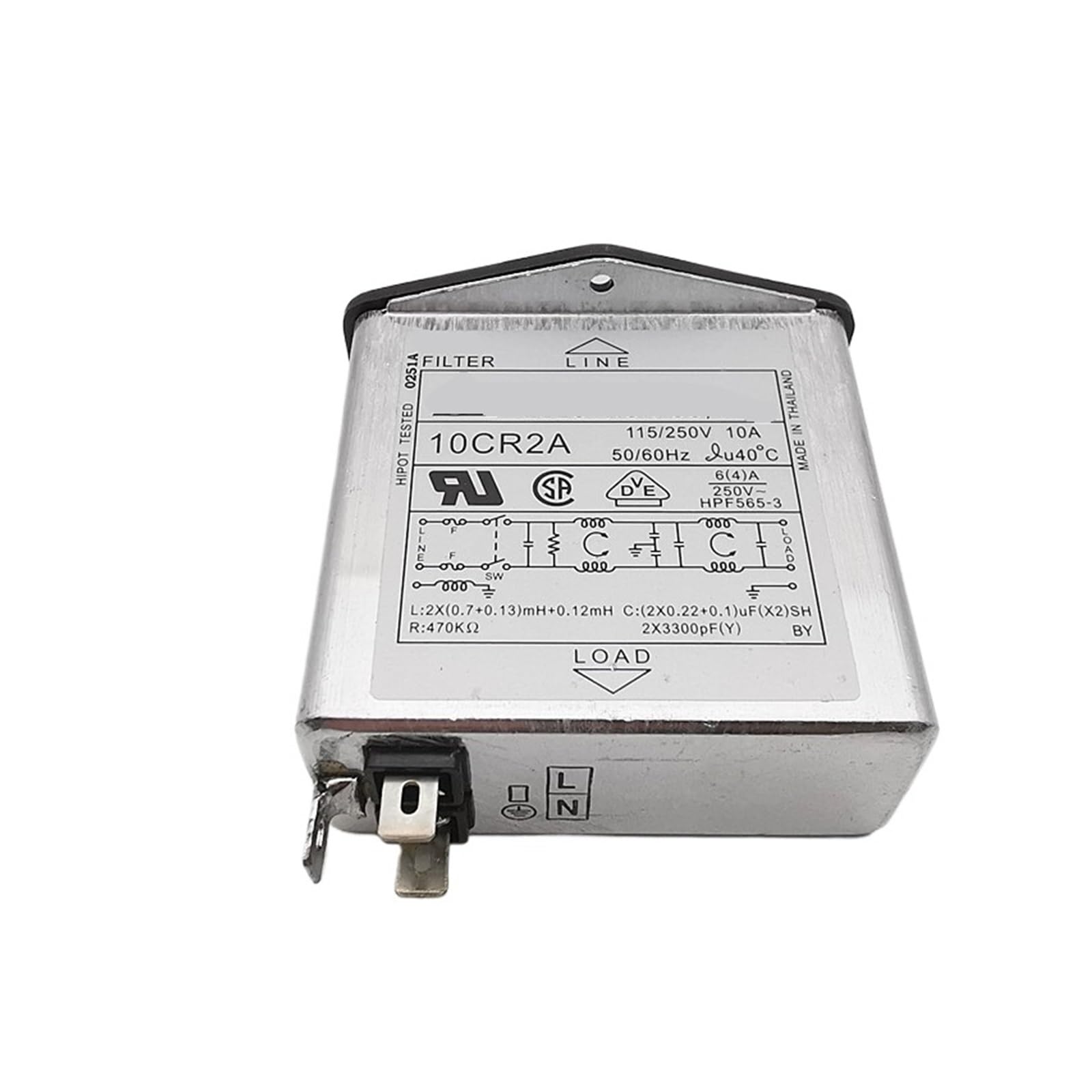 Interruptor con filtro de potencia 10CR2A 220V 10A 12A 12GEEG3D para red eléctrica