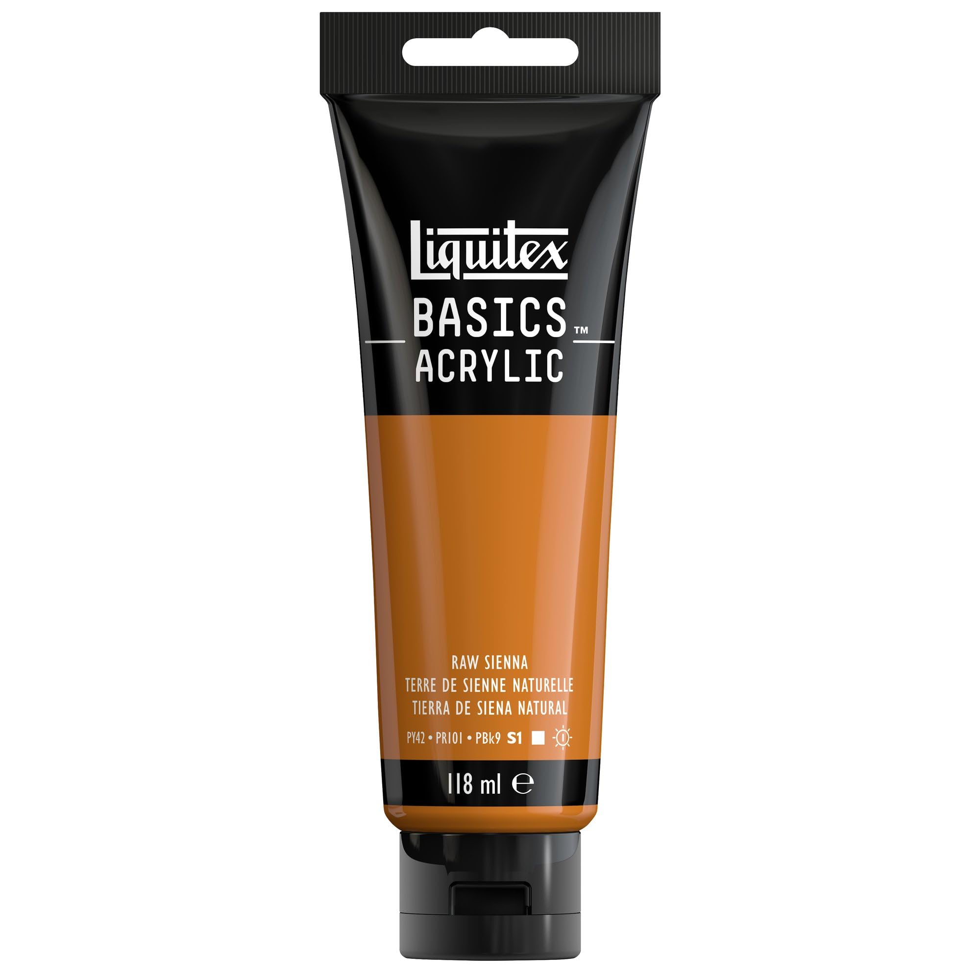 LIQUITEX 8870027 Basics Acrylic Paint, Raw Sienna, 118 ml Tube