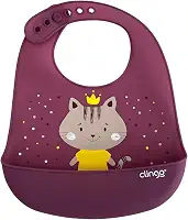 Clingo Babador De Silicone Com Bolso Coletor - - Milky Rosa