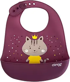 Clingo Babador De Silicone Com Bolso Coletor - - Milky Rosa