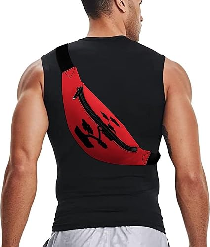 Miniatura 5 de Riñonera cruzada japonesa con diseño de árbol bonsái con correa ajustable para hombres y mujeres