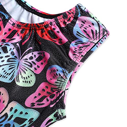 Kidsparadisy Gymnastics Leotards For Girls 7-8 Leotards For Girls Gymnastics With Shorts Butterfly Size 7-8 Girls Leotards For Gymnastics Outfits Biketards (03-Colorful Butterfly, 140 For 7-8Y) #TOP3