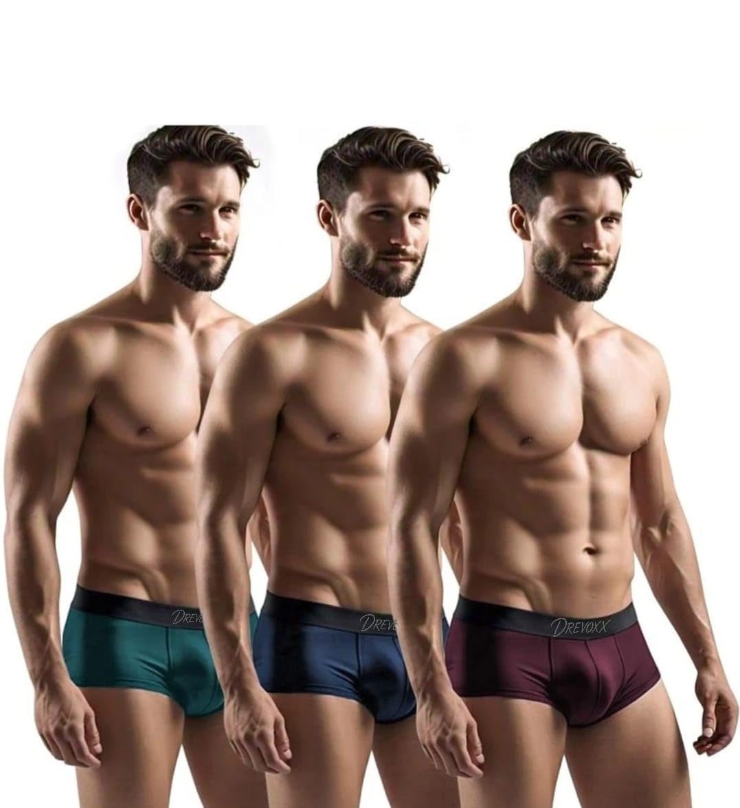 drevoxx Men's Boxer Briefs Underwear, Pack of 3,-picture-14