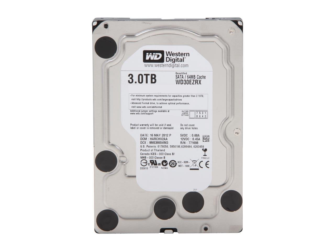 Amazon.com: Western Digital WD Green WD30EZRX 3TB IntelliPower