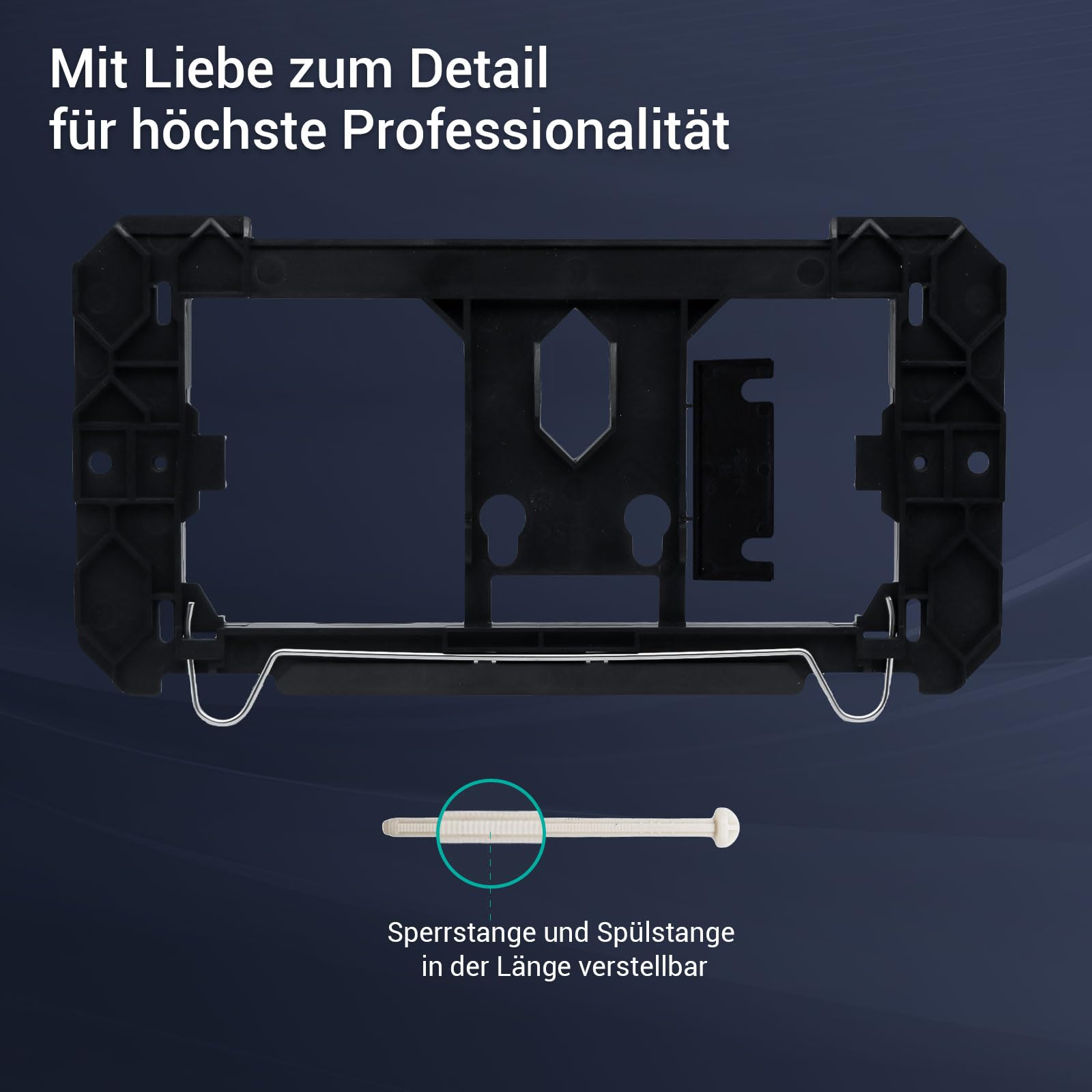 Empyreal Drückerplatte kompatibel mit Geberit 200F 115222111, Betätigungsplatte für UP-Spülkasten, mit Spülhebel-Set und Montageschrauben,340 x 185mm (Matt Schwarz)