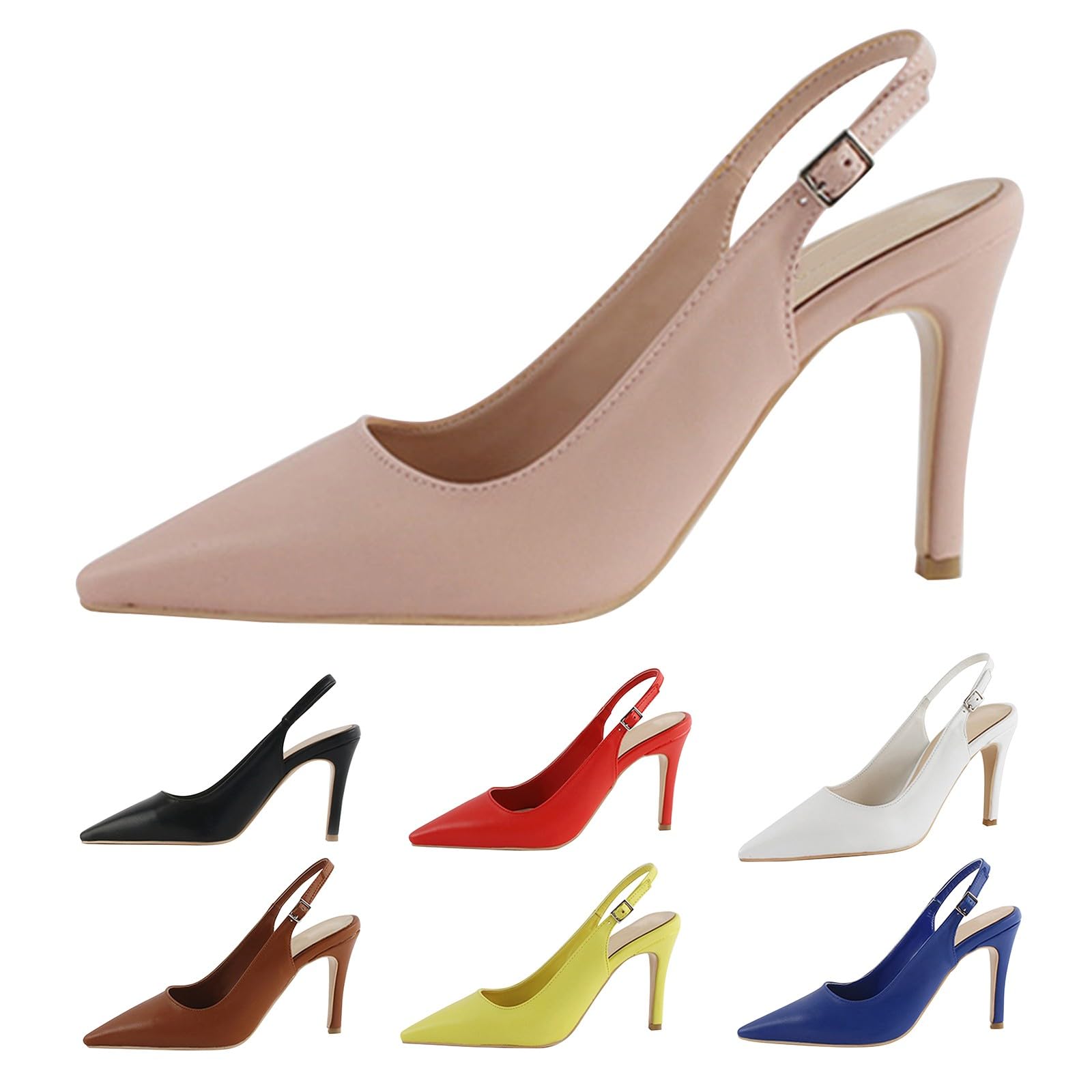 Sandali da donna con tacco alto in pizzo, con tacco alto, con tacco a spillo, eleganti scarpe da lavoro in pelle PU, comodi sandali estivi
