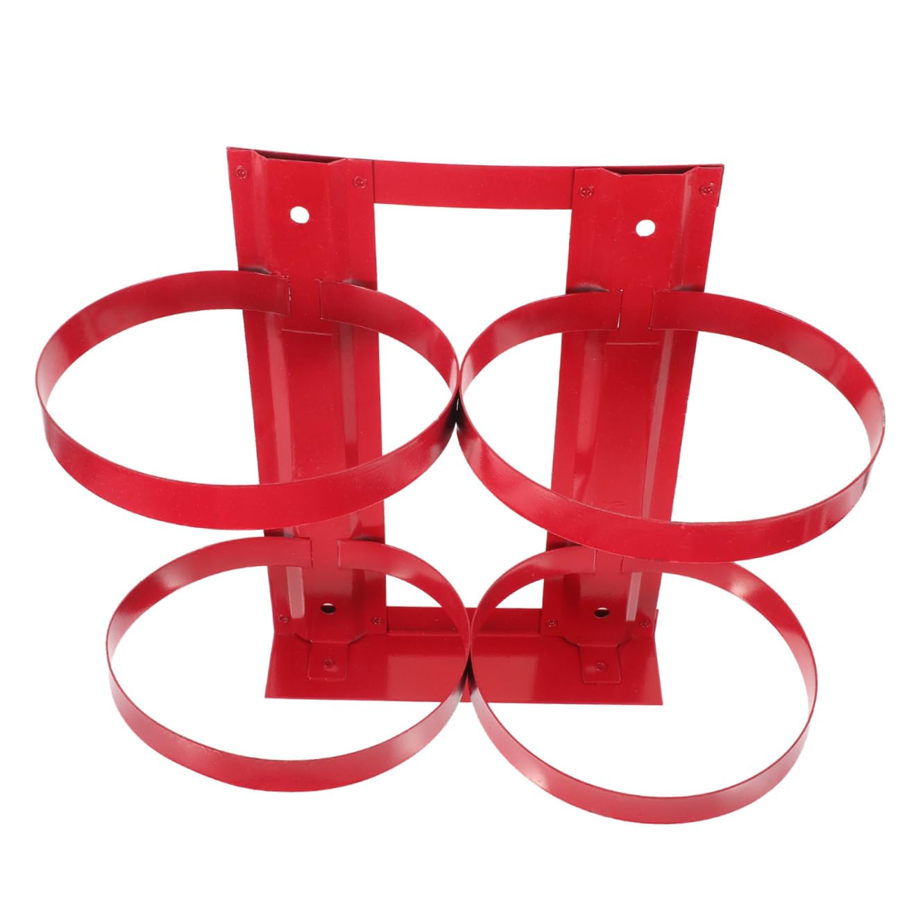 Didiseaon Supporto per Estintore da 5kg in Ferro Rosso Struttura Sicura e Design Ragionevole, Staffa Doppia per Montaggio a Parete in Casa o Ufficio