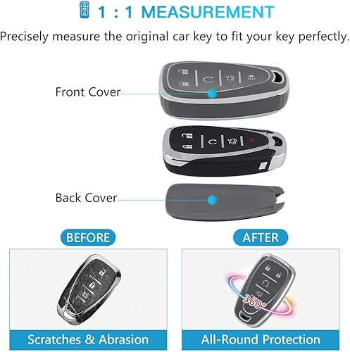 Miniatura 6 de 1797 Funda para llavero para Chevy Chevrolet Accesorios Malibu Cruze Equinox Camaro Blazer Traverse Llavero Remoto de Coche Carcasa para Hombres