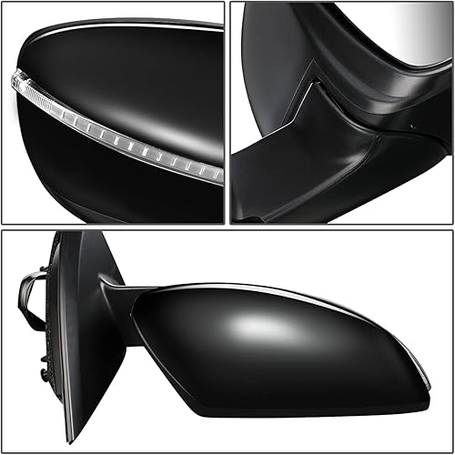 Miniatura 5 de DNA Motoring OEM-MR-NI1321300 - Espejo lateral plegable para pasajero derecho sin calefacción, con señal de giro compatible con Rogue Sport 2017-2020