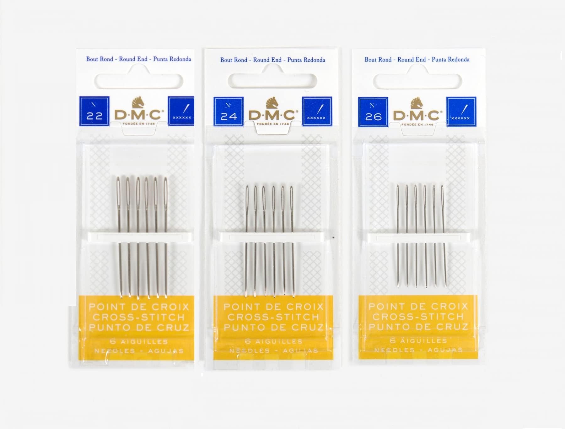 3 Pack DMC Size 26 Cross Stitch Needles (Total 18 Needles) : Amazon.ca ...