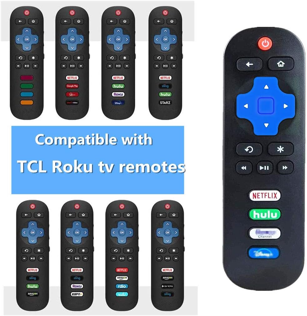 Discount 90% Bedycoon Remote Control Compatible with TCL Roku Smart LED TV URC280J 06-IRPT20-URC280J Replacement 55R615 43S425 55S421 55S423 40S331 65S421 with 4 Shortcut Buttons Netflix HULU Roku Channel Disney+