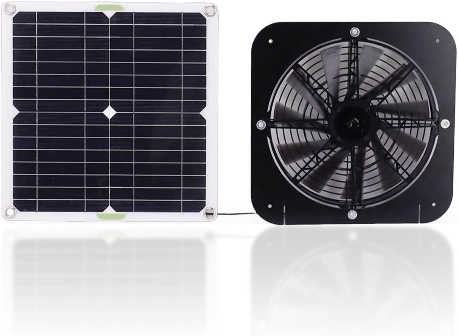 Diyeeni Solar Powered Fan, 10W Solar Fan with Monocrystalline Panel, 13.5inch Solar Exhaust Fan with Switch Cord for Greenhouse, Shed, Chicken Coop, Pet Houses, Outside