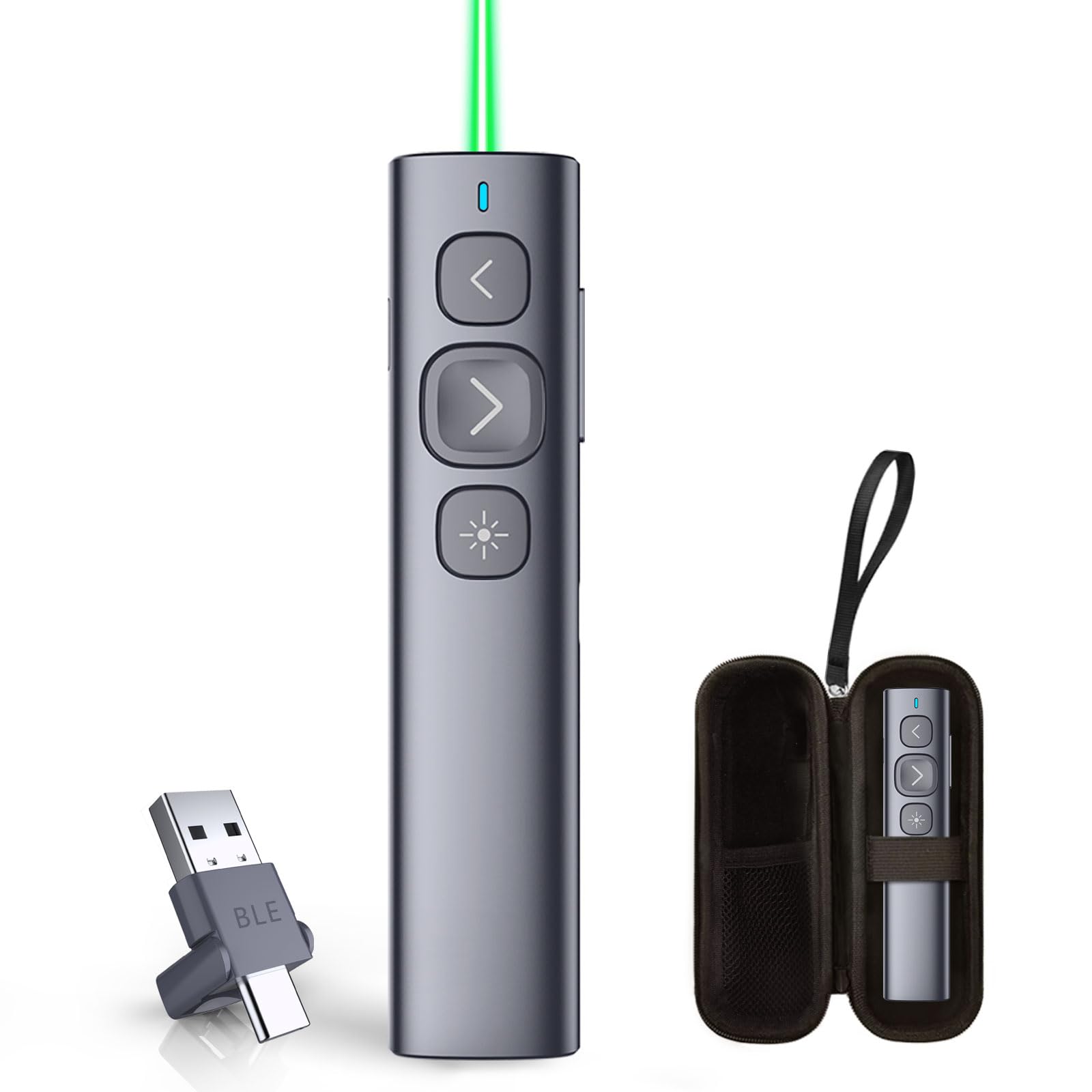 Norwii N95 Presentation Clicker with Green Laser Pointer for Presentations