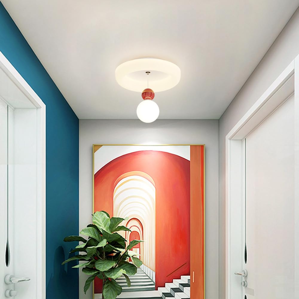 Kwadratowa Sufitowa Led Z 3 Trybami Kolorów, 20 W, Sufitowa Do Wnętrz, Nowoczesna Okrągła Sufitowa, Biała Akrylowa Sufitowa Do Korytarza, Ganku/Okrągły