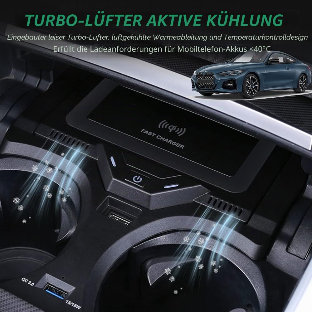 Kabelloses Ladegerät für BMW 3er 2019-2024 BMW 4er 2020-2024 2er 2022-2024