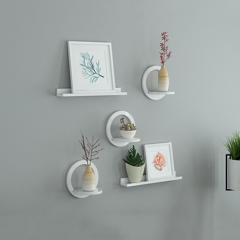 Buy LXYFMS Floating Shelves Set of 5 Wooden Wall Shelves Wall Storage