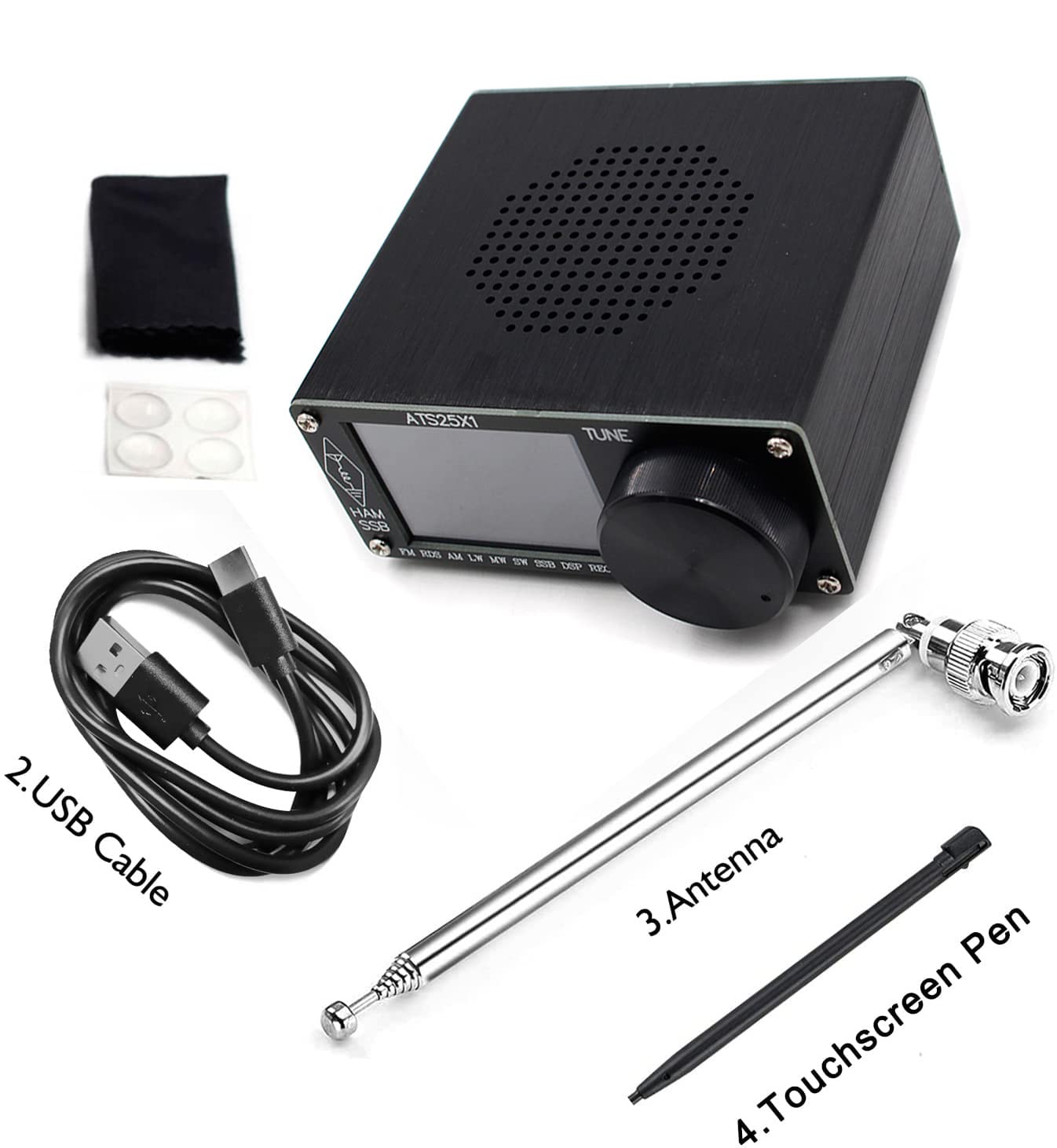 ATS 25 für X1 Si4732 Fullband-Radioempfänger, DSP-Funkempfänger mit 6.1 cm Touchscreen