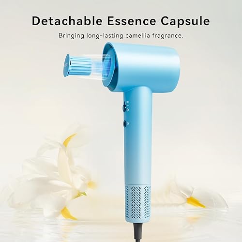 Miniatura 5 de Secador de Pelo, Secador de Pelo de 130000 RPM con Motor Sin Escobillas de Alta Velocidad para Secado Rápido, 400 Millones de Iones Negativos